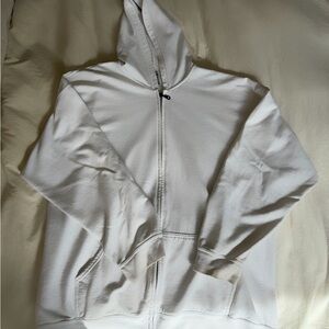 Gildan Men's White Zip Up Sweater